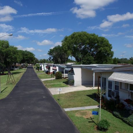 aerial view of homes